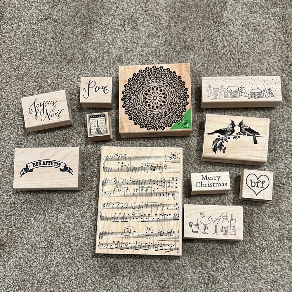 Collection of Paper Source Rubber Stamps